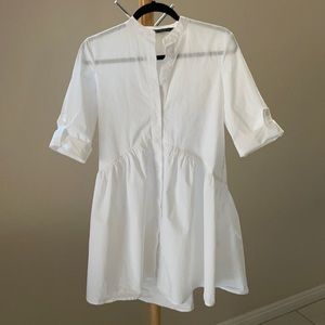 Zara cotton white dress